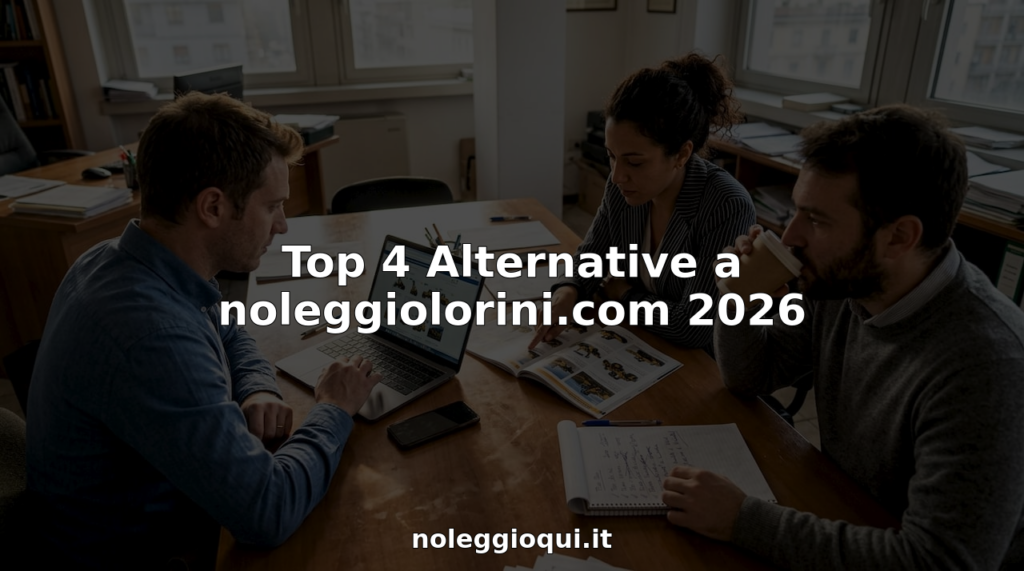 Un gruppo di lavoro si confronta in ufficio per valutare le diverse soluzioni di noleggio attrezzature.