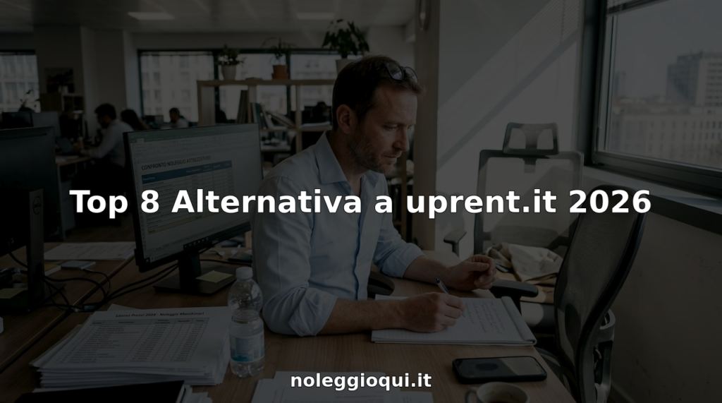 Responsabile di progetto che valuta e confronta diverse piattaforme per il noleggio di attrezzature