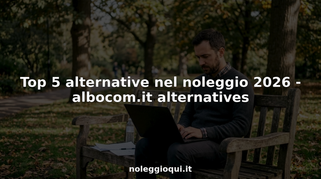 Uomo che cerca case in affitto al computer