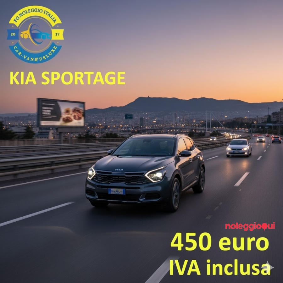 Kia Sportage Vision con targa tedesca noleggio lungo termine no scoring